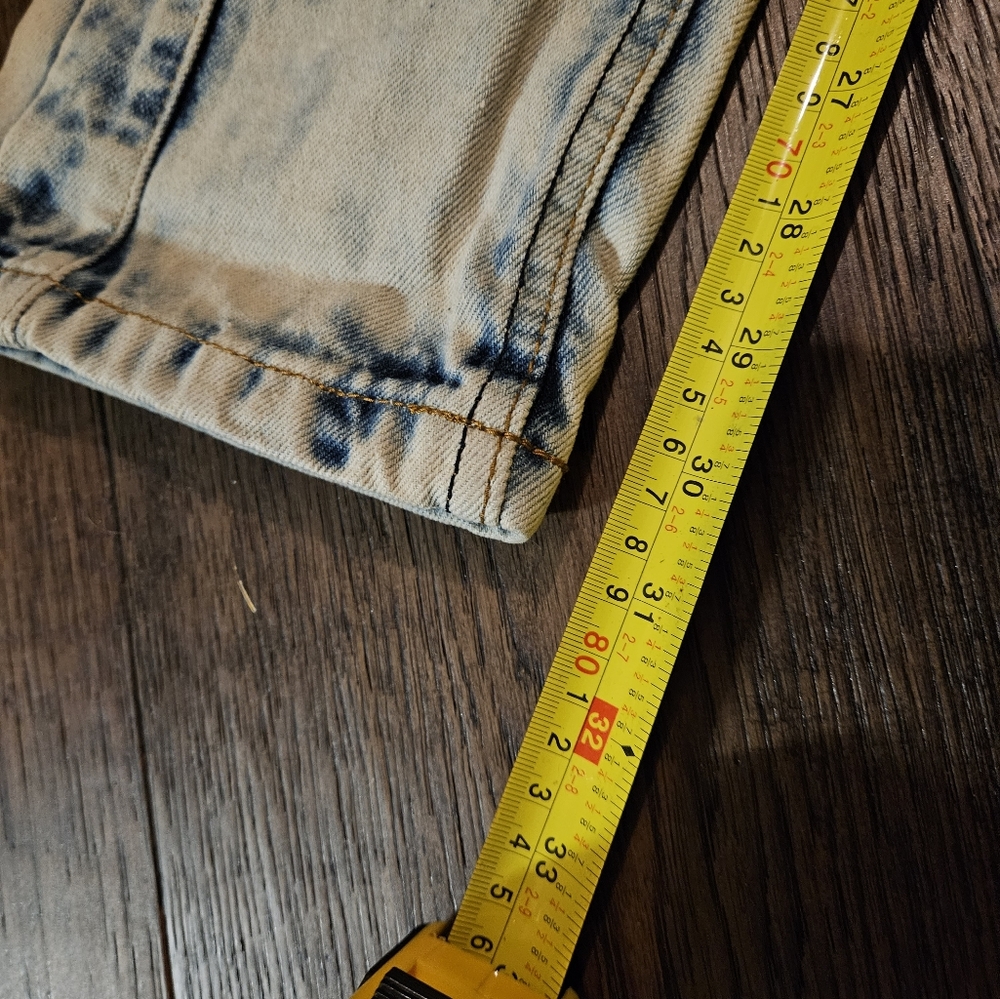 Trill Nation Skinny Jeans Ribbed Acid Wash Zipper Swag Men's Size 34W See Pics. - Picture 11 of 14